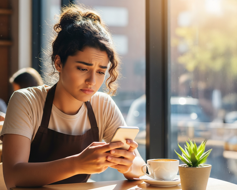 運用に困る人物のイラスト